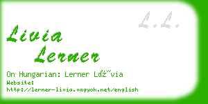 livia lerner business card